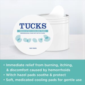 TUCKS® Medicated Cooling Pads with Witch Hazel, Hemorrhoid Treatment, 100 Count - Image 5
