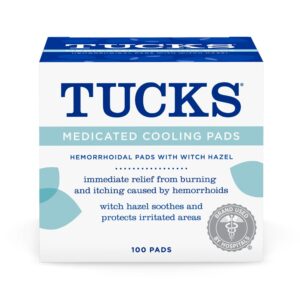 TUCKS® Medicated Cooling Pads with Witch Hazel, Hemorrhoid Treatment, 100 Count - Image 10