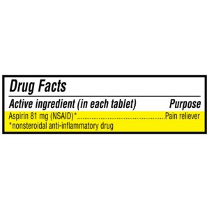 Equate Low Dose Aspirin Pain Relief Safety Coated Tablets, 81 mg, 500 Count, Compare to Bayer® Low Dose Aspirin Active Ingredient - Image 9