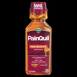 Vicks PainQuil Pain Relief Liquid, Acetaminophen 1000mg Pain Reliever, Honey Flavored, 12 fl oz - Image 10