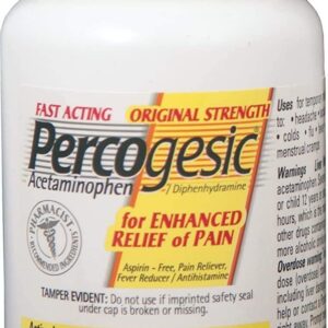 Percogesic Tablets 90 Tablets [Acetaminophen/Diphenhydramine] (Pack of 3) - Image 3