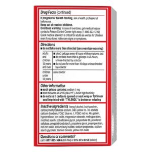 TYLENOL Extra Strength Rapid Release Gelcaps 500mg 100 ea (Pack of 2) - Image 3