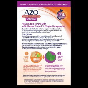 AZO Bladder Control with Go-Less® & Weight Management Dietary Capsules, 48 Count - Image 7