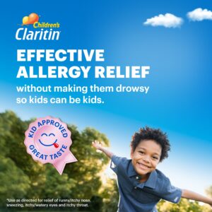 Claritin Children's 24 Hour Allergy Medicine for Kids, Non-Drowsy Allergy Relief, Loratadine Antihistamine, Grape Flavored Syrup, 8 oz - Image 8