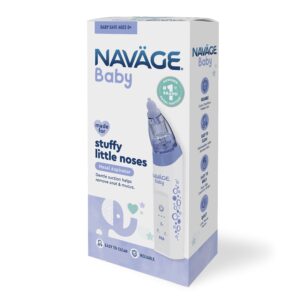 Navage Baby Nasal Aspirator - Gentle Nasal Aspirator for Baby Congestion & Stuffy Noses - Baby Nose Sucker w/ Lights, Lullabies & BPA Free Silicone Tips - Image 7