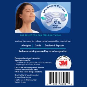 Breathe Right Extra Strength Nasal Strips, Clear, For Sensitive Skin, 26 Count - Image 7