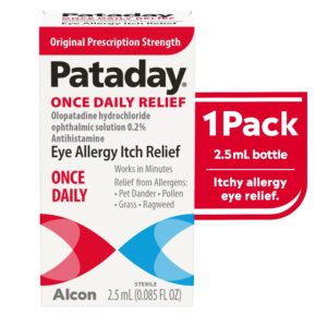 Pataday Once Daily Eye Allergy Itch Relief Eye Drops for Adults & Children 2+, 2.5 ml (Twin Pack) - Image 11