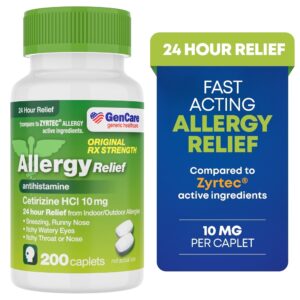 GenCare 24 Hour Allergy Relief Tablets Antihistamine Cetirizine HCl 10 mg, 300 Caplets - Image 8