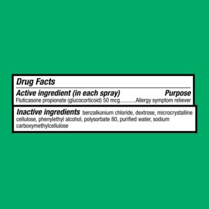 Equate Fluticasone Propionate Nasal Allergy Relief Spray, 50 mcg, Non-Drowsy - Image 14