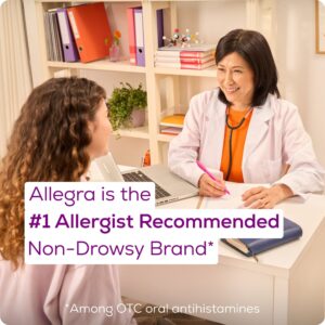Allegra Adult 24-Hour Allergy Relief Tablets, Non-Drowsy Allergy Medicine, 180 mg Pill, 30 Count - Image 7