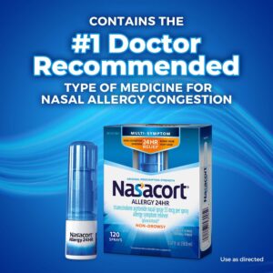 Nasacort 24-Hour Allergy Nasal Spray, Non-drowsy & Alcohol Free, 120 Sprays, 0.57 fl. oz. - Image 6