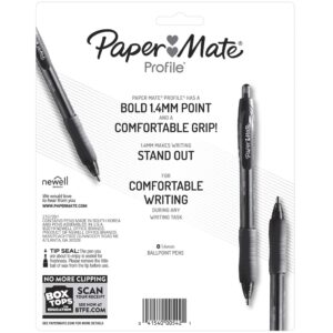 Paper Mate Profile Retractable Ballpoint Pens, 1.4 mm Bold Point, Black, 8 Count - Image 4