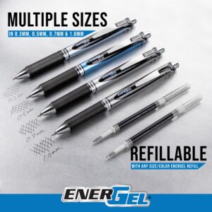 Pentel EnerGel RTX Gel Ink Pens, Medium Point, 0.7mm, Passion Hue Assorted Ink, Pack of 5 Pens - Image 3