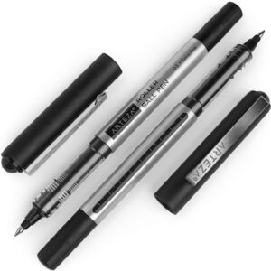 Arteza Roller Ball Pens, Black Ink, Extra Fine 0.5 mm - 20 Pack - Image 2