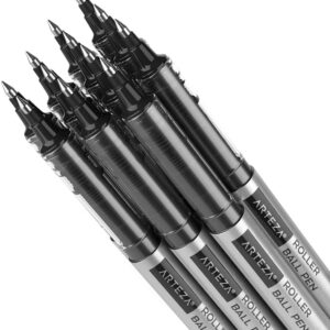 Arteza Roller Ball Pens, Black Ink, Extra Fine 0.5 mm - 20 Pack - Image 5