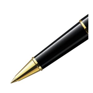 Montblanc Meisterstück Gold-Coated Classique Rollerball Black Unisex Pen 12890 - Image 2