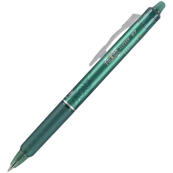 Pilot FriXion Clicker Pens with Refills, Fine Point, 0.7 mm, Green Ink, 8 Count, 2 Pack