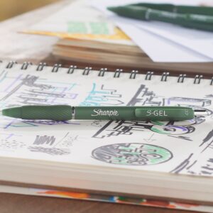 Sharpie S-Gel, Gel Pens, Medium Point (0.7mm), Green Barrel, Black Ink, 4 Count - Image 5