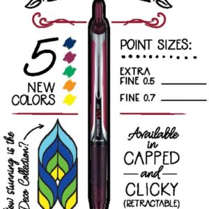 Pilot, Precise V5 RT Refillable & Retractable Liquid Ink Rolling Ball Pens, Extra Fine Point (0.5 mm) Assorted Ink Colors, Pack of 7 - Image 3