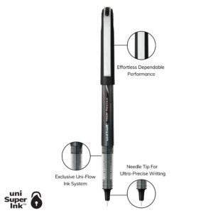 Uniball Vision Needle Rollerball Pens, Micro Point (0.5mm), Black Ink, 12 Count - Image 4