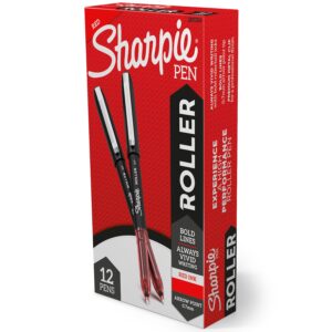 Sharpie Rollerball Pen, Arrow Point (0.7mm) Pen for Bold Lines, Red Ink, 12 Count - Image 1