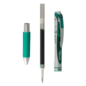 Pentel EnerGel RTX Retractable Gel Ink Pen, (0.7mm) Metal Tip, Medium Point, Green Ink, Box of 12 Pens - Image 5