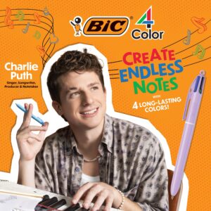 BIC 4 Color Ballpoint Pen, Medium Point, 1.0 mm, Assorted Pastel Ink, 2 Count - Image 2