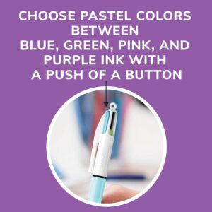 BIC 4 Color Ballpoint Pen, Medium Point, 1.0 mm, Assorted Pastel Ink, 2 Count - Image 5