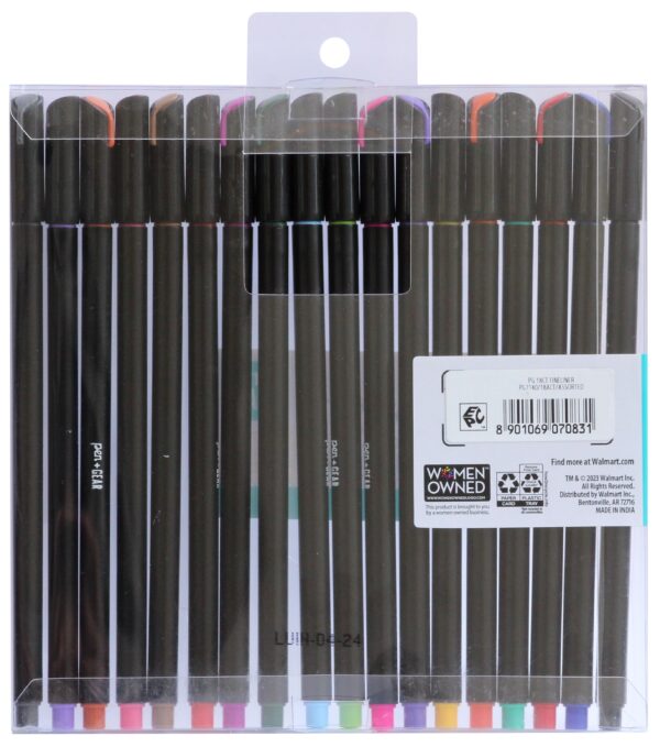 Pen+Gear Fine Liner Pens, Fine Tip, Assorted Colors, 18 Count