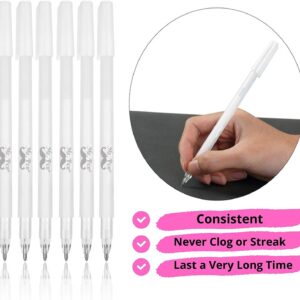 Mr. Pen- White Pens, 8 Pack, White Gel Pens for Artists, White Gel Pen, White Ink Pen, White Pens for Black Paper, White Drawing Pens