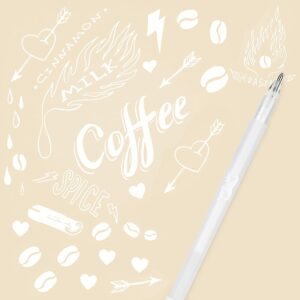 Mr. Pen- White Pens, 8 Pack, White Gel Pens for Artists, White Gel Pen, White Ink Pen, White Pens for Black Paper, White Drawing Pens