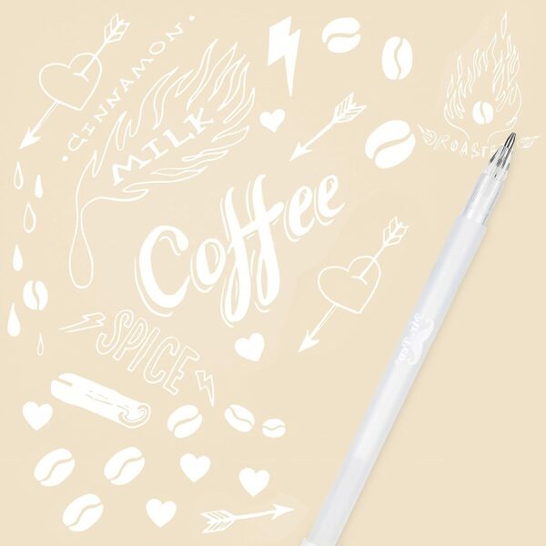 Mr. Pen- White Pens, 8 Pack, White Gel Pens for Artists, White Gel Pen, White Ink Pen, White Pens for Black Paper, White Drawing Pens