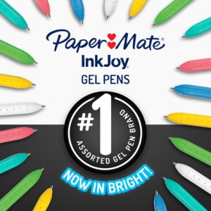 Paper Mate InkJoy Bright Retractable Gel Pens, Medium Point, 0.7mm, Assorted Ink Colors, 6 Count - Image 2