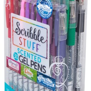 Scribble Stuff 30ct Scented Gel Pens, 30 Unique Colors Scented with Citrus, Florals and Sea Breeze.