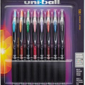 uni-ball 207 Retractable Gel Pens, Medium Point, 0.7 mm, Assorted Ink Colors, 8 Count
