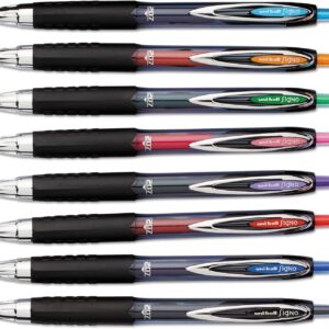 uni-ball 207 Retractable Gel Pens, Medium Point, 0.7 mm, Assorted Ink Colors, 8 Count
