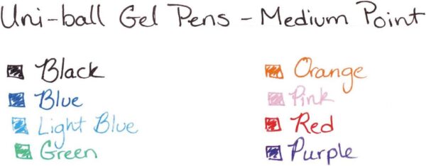 uni-ball 207 Retractable Gel Pens, Medium Point, 0.7 mm, Assorted Ink Colors, 8 Count