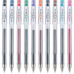 Pilot G-TEC-C Ultra Gel Ink Stick Pen, Assorted Ink, .4mm, 10 Count