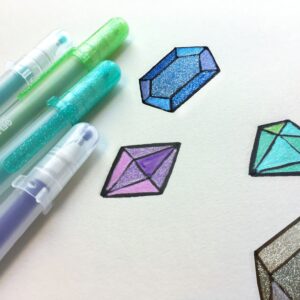 Sakura Gelly Roll Stardust Gel Pen Set, 6-Colors, Galaxy