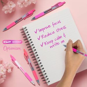 Pilot G2 Pink Premium Retractable Gel Pens, Fine Point, 0.7 mm, Assorted Colors, 5 Count - Image 7