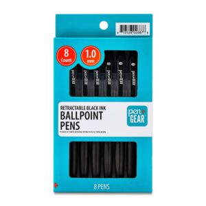 Pen+Gear Retractable Ballpoint Pens, Medium Point,1.0mm, Black Ink, 8 Count - Image 8