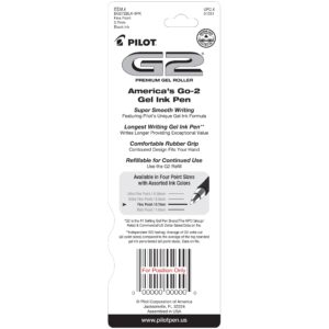 Pilot G2 Retractable Gel Ink Pens, Fine Point, Black, 2 Pack, - Image 5