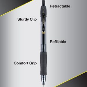 Pilot G2 Retractable Gel Ink Pens, Fine Point, Black, 2 Pack, - Image 7