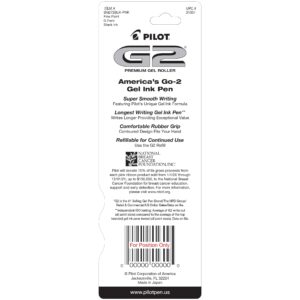 Pilot G2 Retractable Gel Ink Pens, Fine Point, Black, 2 Pack, - Image 32