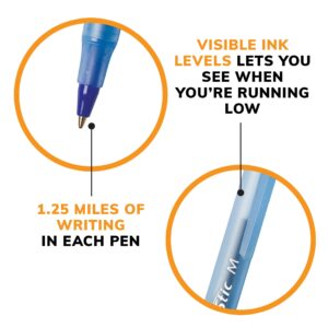 BIC Round Stic Xtra Life Ballpoint Pens, Medium Point (1.0mm), Blue, 10 Count - Image 4