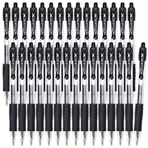 Gel Pens, 30 Pack Black Gel Pen Fine Point, Retractable Gel Ink Rollerball Pens for Smooth Writing (0.7mm) - Image 1