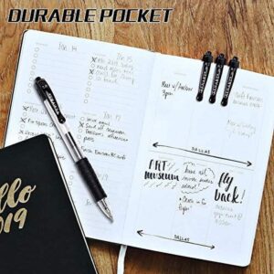 Gel Pens, 30 Pack Black Gel Pen Fine Point, Retractable Gel Ink Rollerball Pens for Smooth Writing (0.7mm) - Image 3