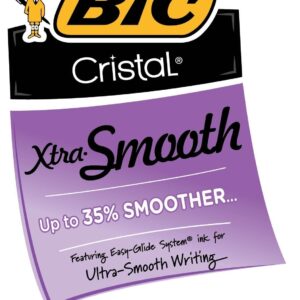 BIC MSP101-Blu Cristal Xtra Smooth Ball Pen, Medium Point 1.0 mm, Blue, 10-Count - Image 3