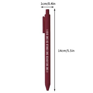 Zmeidao 5 Pcs Fancy Pens for Women Motivational Cute Pens Women Boss Lady Gifts Metal Colored Pretty Pens Inspirational Pens Retractable Ballpoint Pens for Office - Image 3