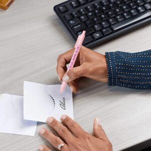 Zmeidao 5 Pcs Fancy Pens for Women Motivational Cute Pens Women Boss Lady Gifts Metal Colored Pretty Pens Inspirational Pens Retractable Ballpoint Pens for Office - Image 5